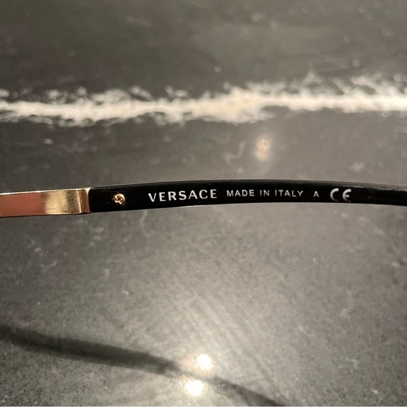 ✨Versace Mod Black & Gold Eyeglasses✨ Style: 1218 - Picture 6 of 10
